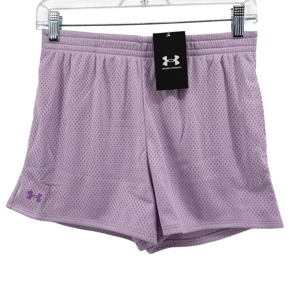 NEW Under Armour Tech Play Up Mesh 3" Shorts Womens XS Purple/Lavender 139038